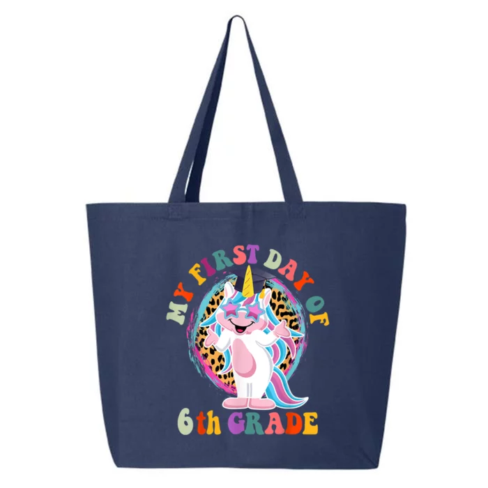 My First Day Of Sixth Grade Unicorn Back To School Funny Gift 25L Jumbo Tote