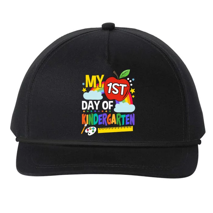 My First Day Of Kindergarten Funny Colorful Rainbow Snapback Five-Panel Rope Hat