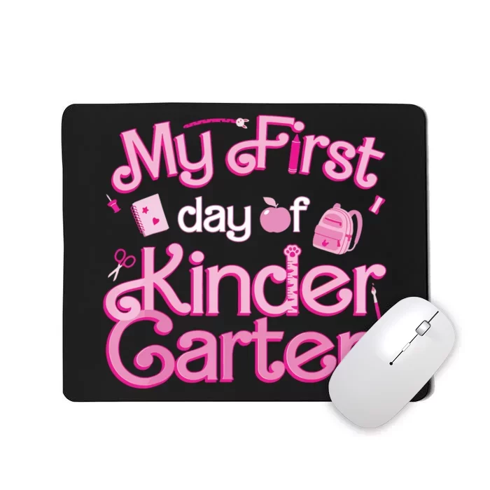 My First Day Of Kindergarten Back To School Girl Mousepad