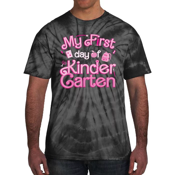 My First Day Of Kindergarten Back To School Girl Tie-Dye T-Shirt