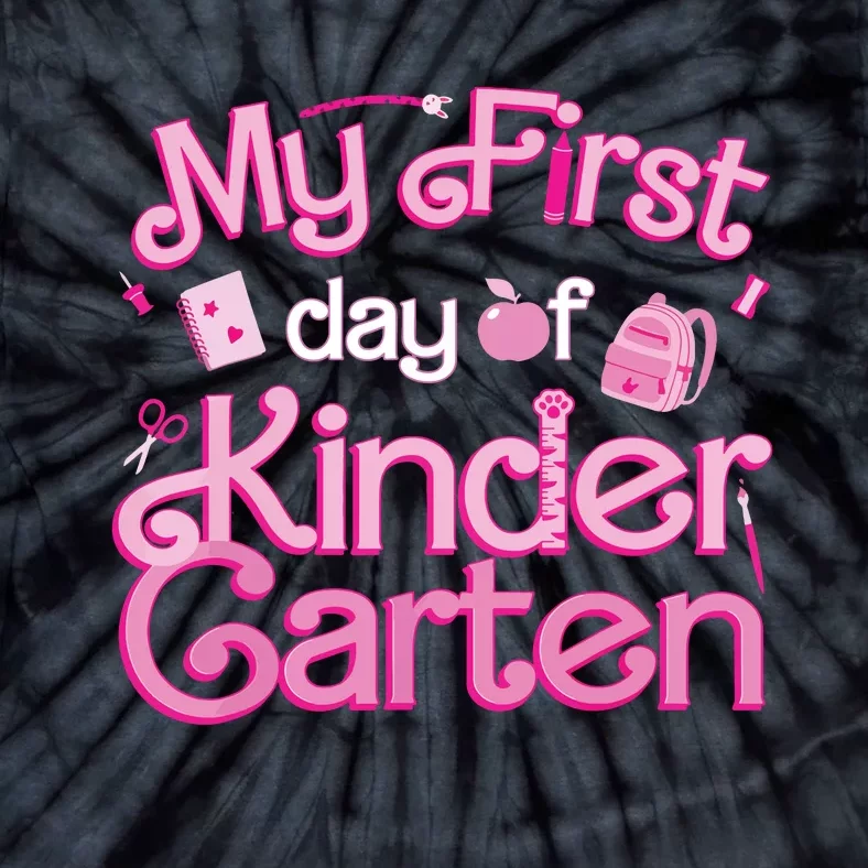 My First Day Of Kindergarten Back To School Girl Tie-Dye T-Shirt