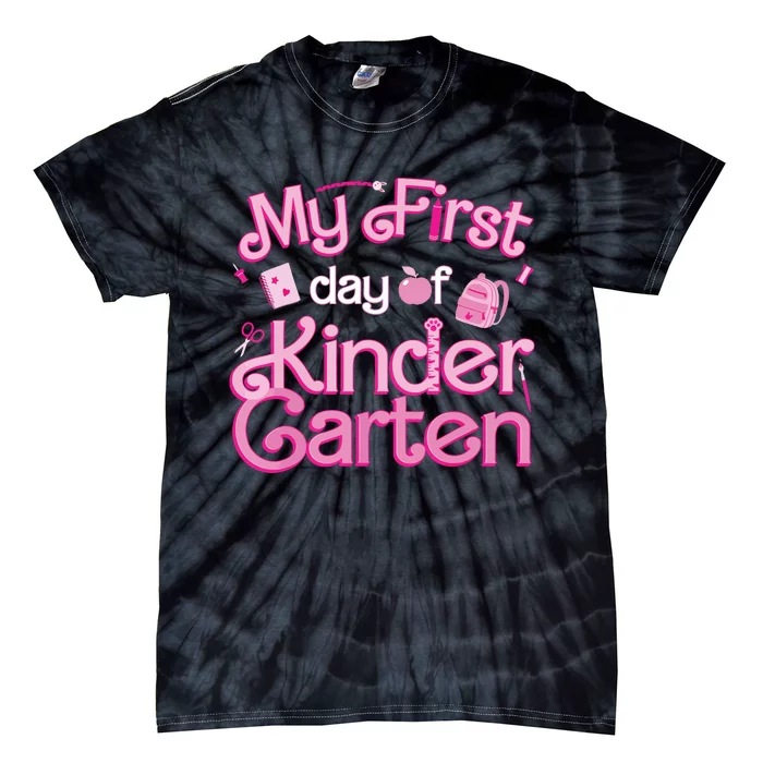 My First Day Of Kindergarten Back To School Girl Tie-Dye T-Shirt