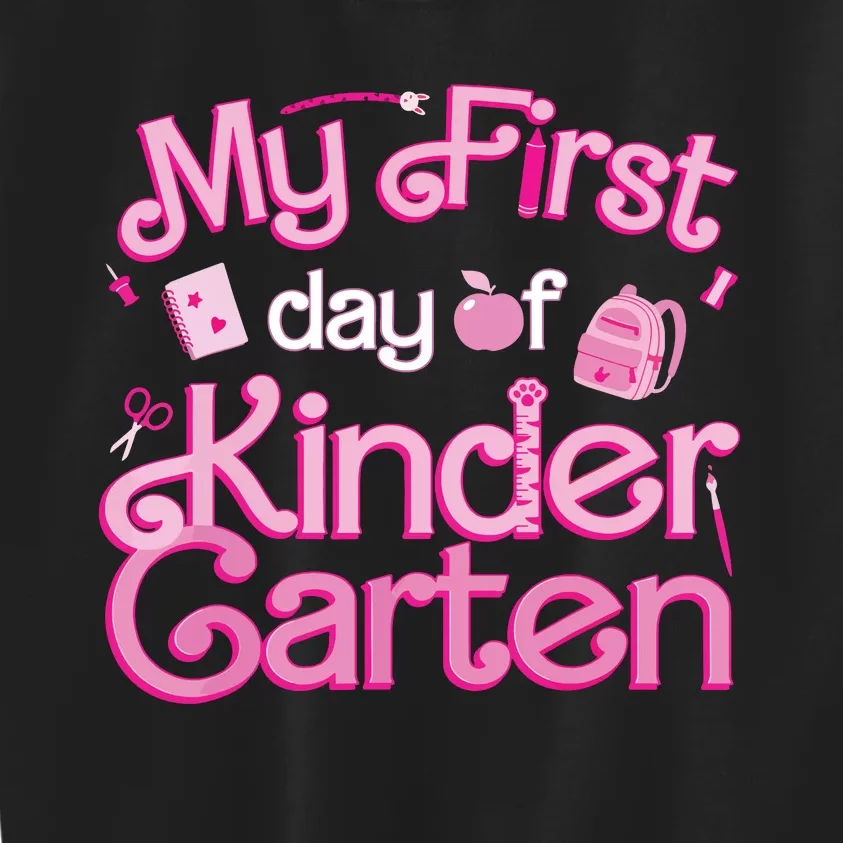 My First Day Of Kindergarten Back To School Girl Kids Sweatshirt