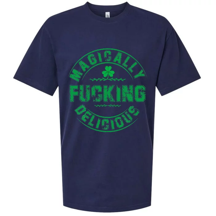 Magically Fucking Delicious St Patricks Day Wo Naughty Sueded Cloud Jersey T-Shirt