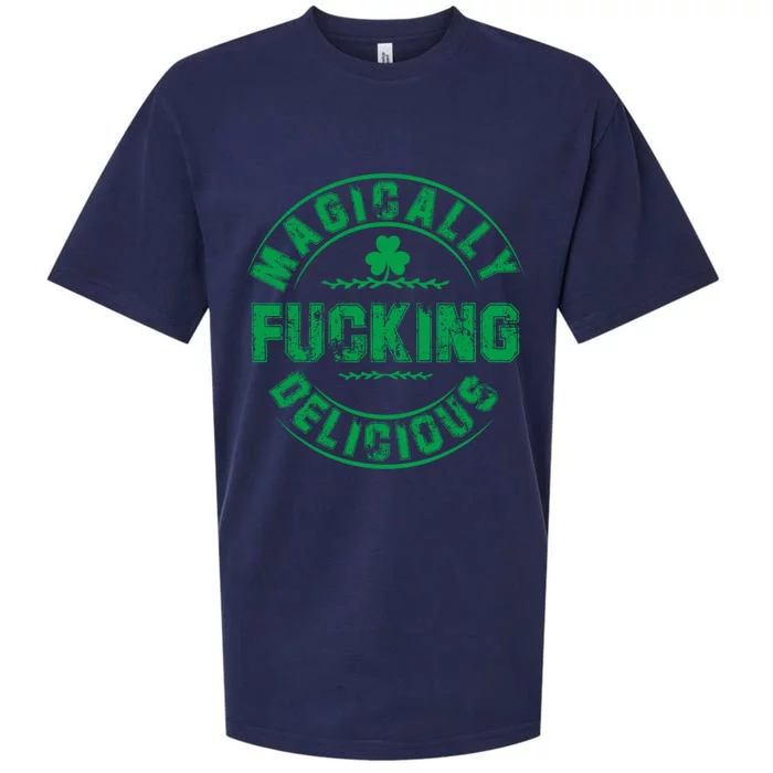 Magically Fucking Delicious Funny St Patricks Day Sueded Cloud Jersey T-Shirt