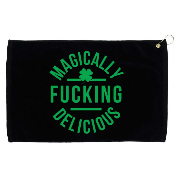 Magically Fucking Delicious Funny St Patricks Day Grommeted Golf Towel