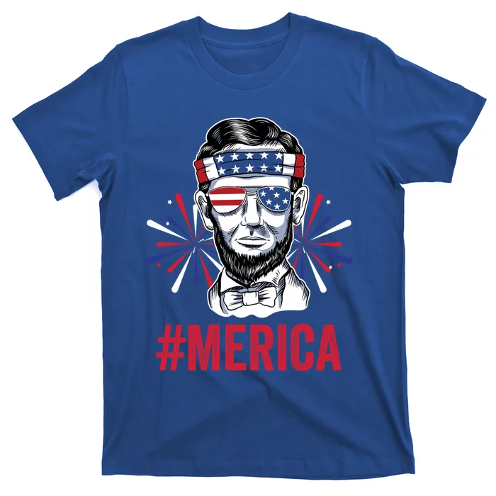 Merica Fireworks Director Lincoln Great Gift T-Shirt