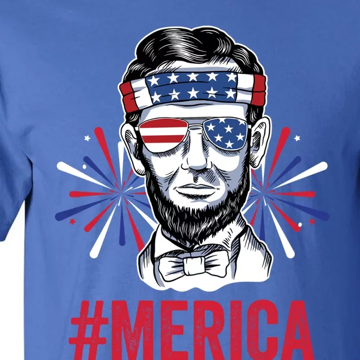 Merica Fireworks Director Lincoln Great Gift Tall T-Shirt