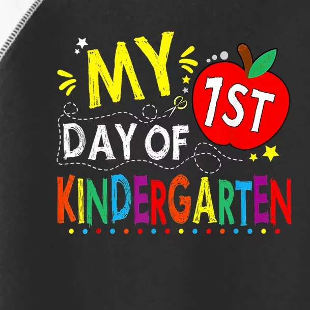 My First Day Of Kindergarten 1st Day Of Kindergarten Toddler Fine Jersey T-Shirt