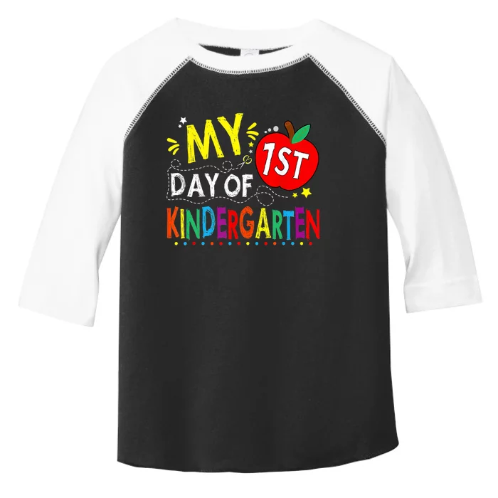 My First Day Of Kindergarten 1st Day Of Kindergarten Toddler Fine Jersey T-Shirt