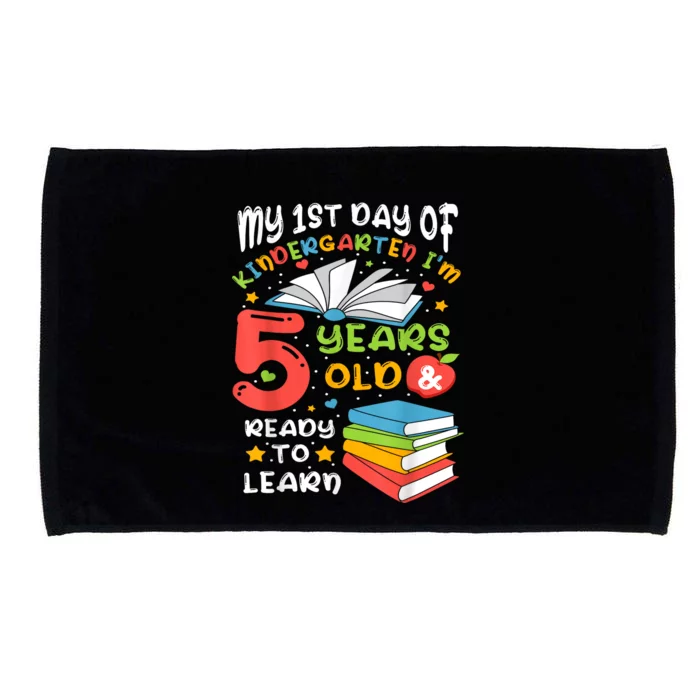 My First Day Of Kindergarten 5 Years Old Back To School Microfiber Hand Towel