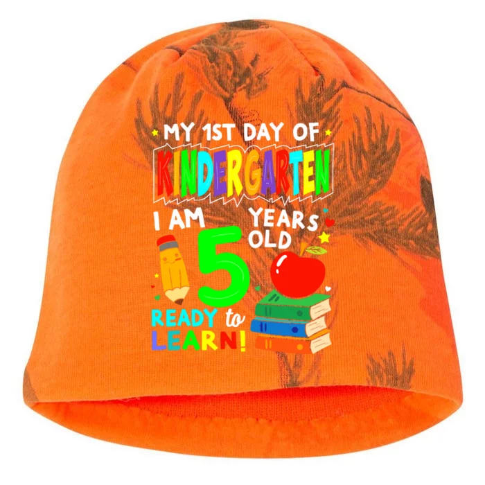 My First Day Of Kindergarten 1st Day Of School Boy Girl Kati - Camo Knit Beanie