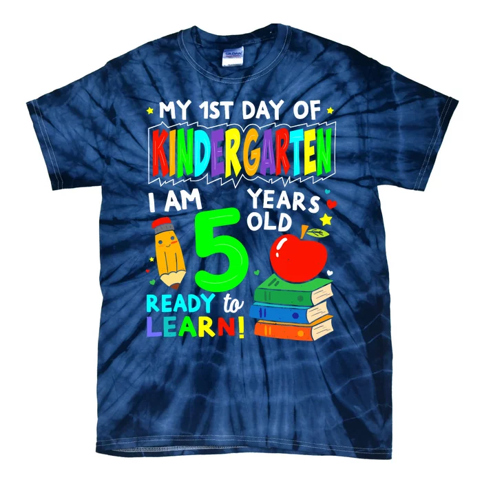 My First Day Of Kindergarten 1st Day Of School Boy Girl Tie-Dye T-Shirt