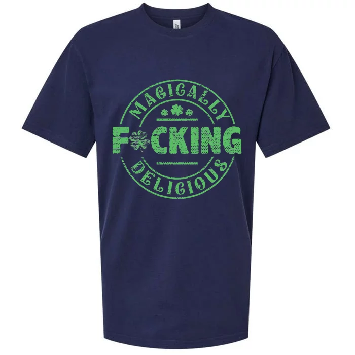 Magically Fucking Delicious Shamrock St Patricks Day Sueded Cloud Jersey T-Shirt