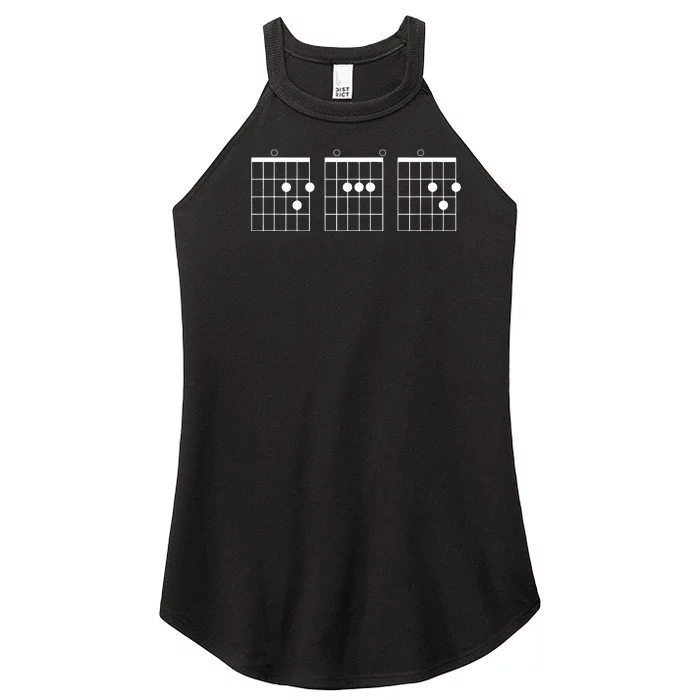 Mens Fathers Day Gift Dad Guitar Chord Women’s Perfect Tri Rocker Tank