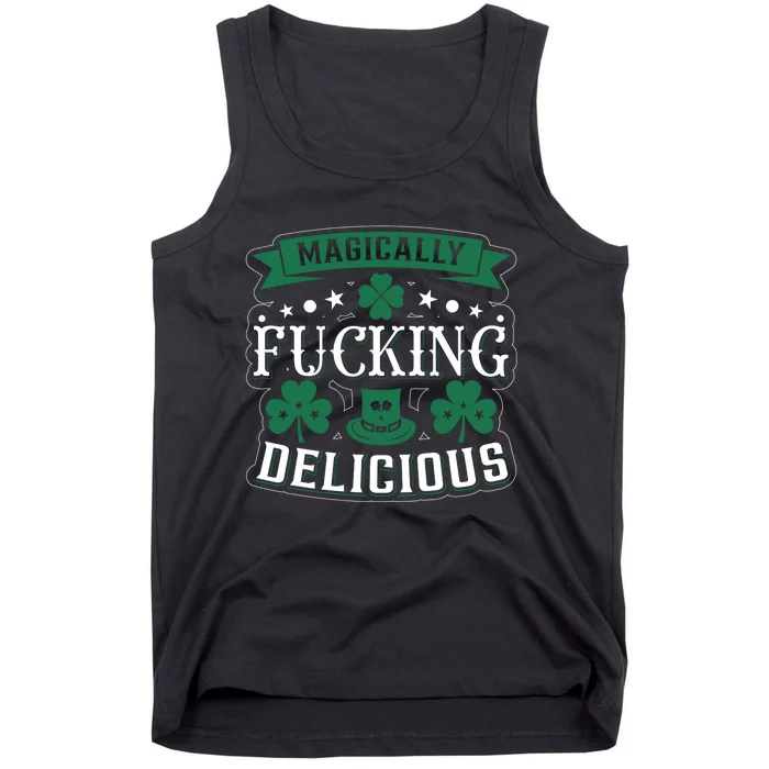 Magically F*Ing Delicious Funny Bar Crawl St Patricks Day Tank Top