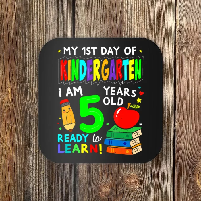 My First Day Of Kindergarten 1st Day Of School Coaster