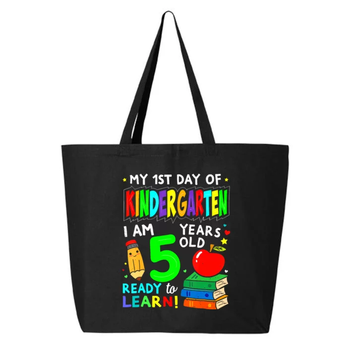 My First Day Of Kindergarten 1st Day Of School 25L Jumbo Tote