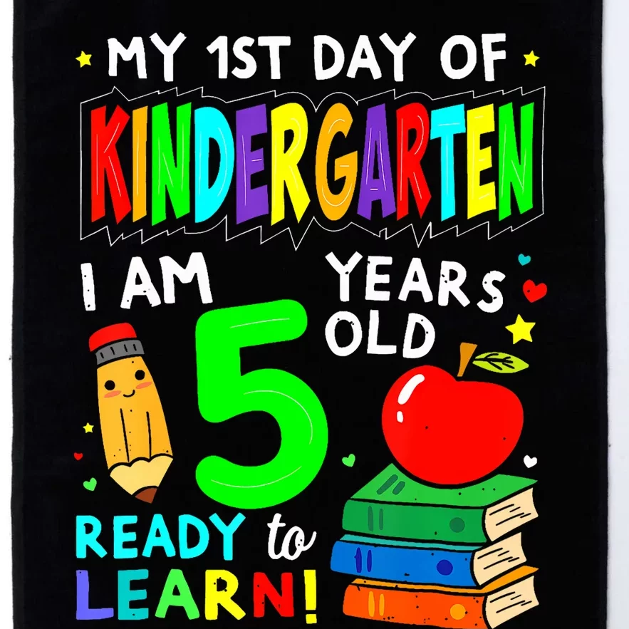 My First Day Of Kindergarten 1st Day Of School Platinum Collection Golf Towel