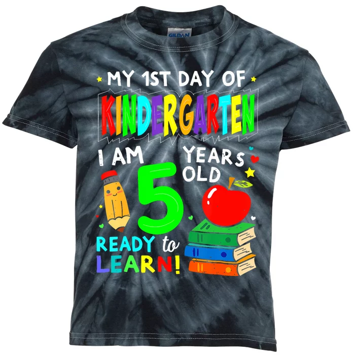 My First Day Of Kindergarten 1st Day Of School Kids Tie-Dye T-Shirt