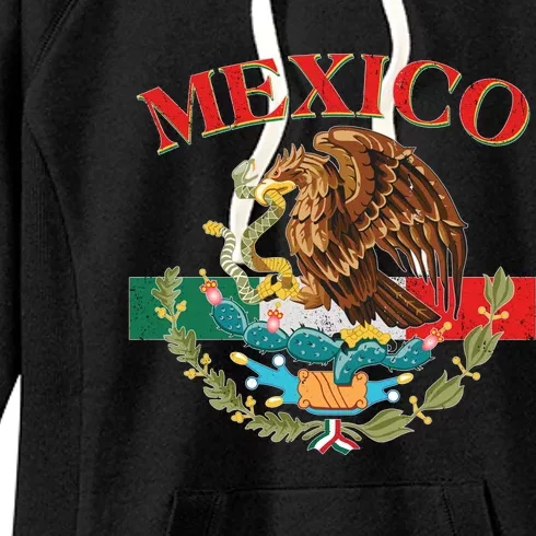 Mexico Flag Eagle Mexican Independence Day Women's Fleece Hoodie