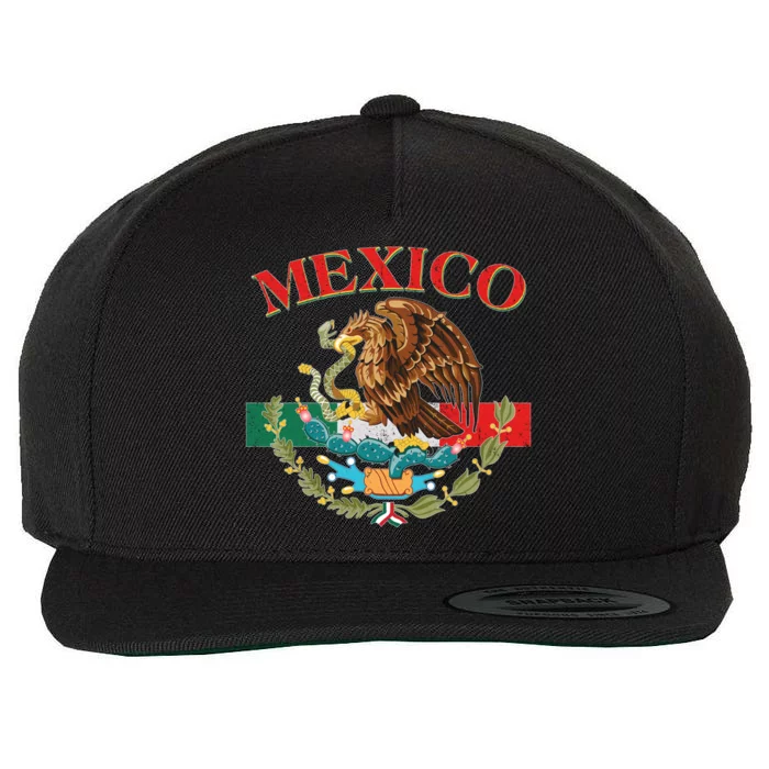 Mexico Flag Eagle Mexican Independence Day Wool Snapback Cap