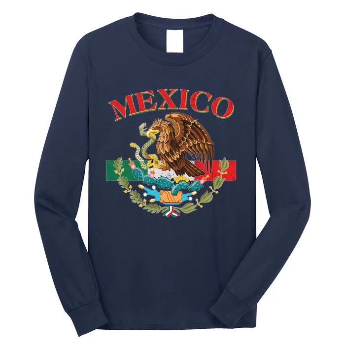 Mexico Flag Eagle Mexican Independence Day Long Sleeve Shirt