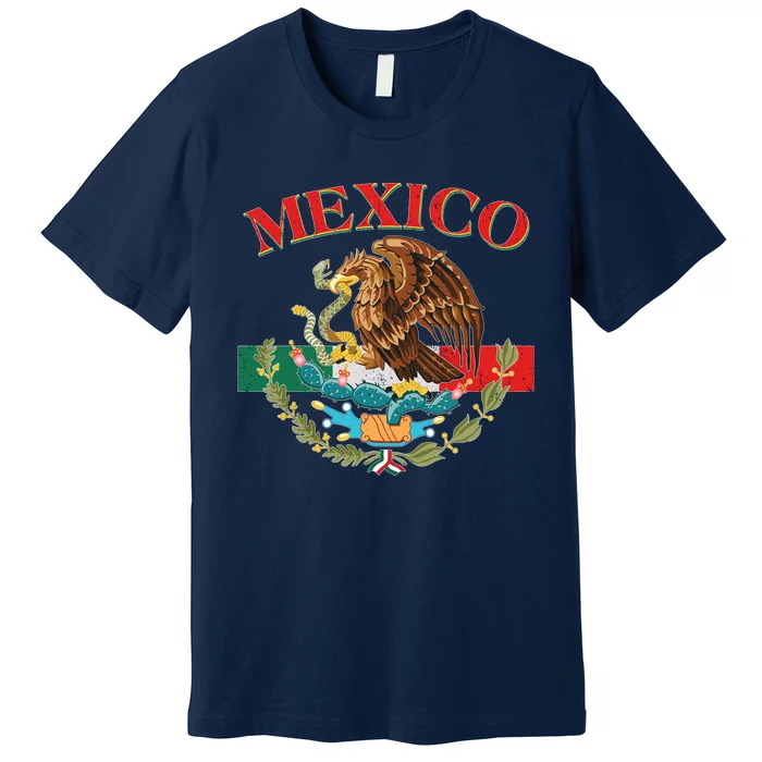 Mexico Flag Eagle Mexican Independence Day Premium T-Shirt