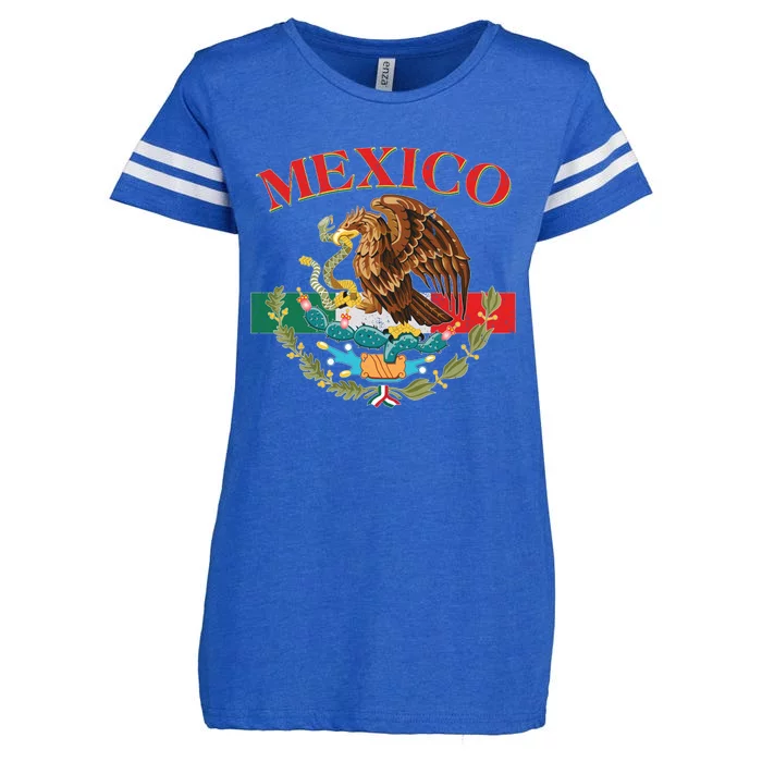 Mexico Flag Eagle Mexican Independence Day Enza Ladies Jersey Football T-Shirt