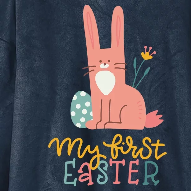 My First Easter Cute Bunny Holiday Hooded Wearable Blanket