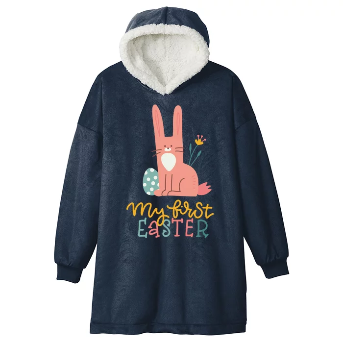 My First Easter Cute Bunny Holiday Hooded Wearable Blanket