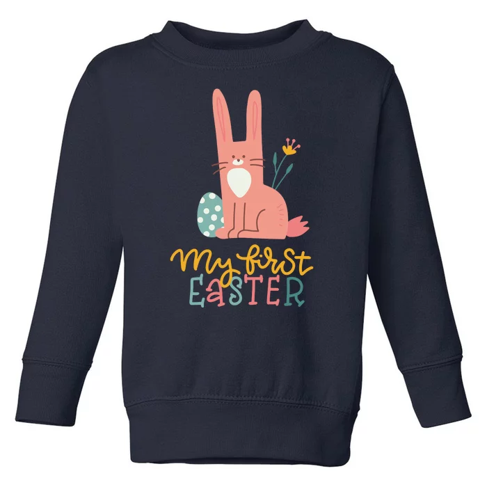 My First Easter Cute Bunny Holiday Toddler Sweatshirt