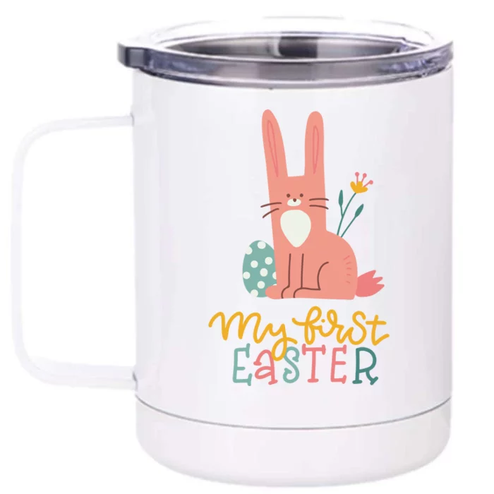 My First Easter Cute Bunny Holiday Front & Back 12oz Stainless Steel Tumbler Cup