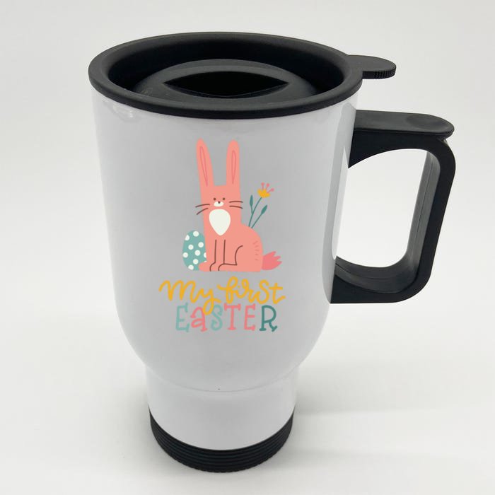 My First Easter Cute Bunny Holiday Front & Back Stainless Steel Travel Mug