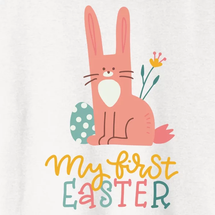 My First Easter Cute Bunny Holiday Women's Crop Top Tee