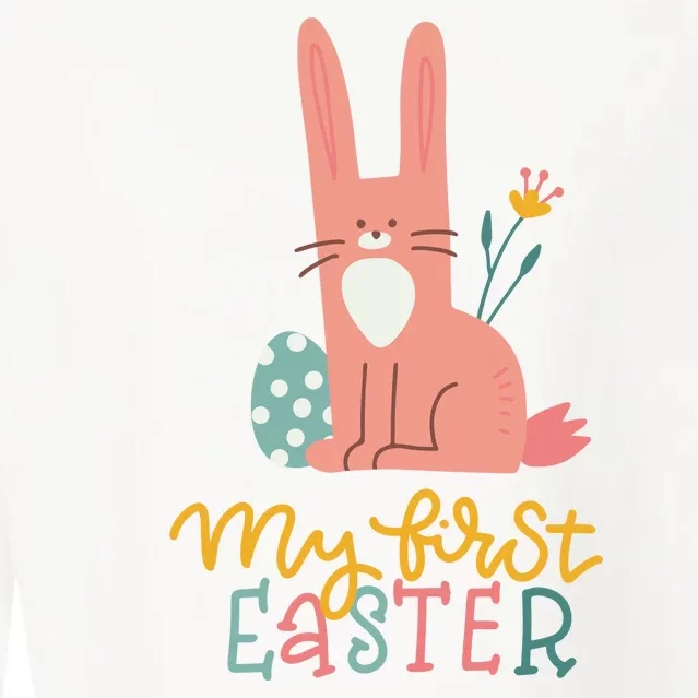 My First Easter Cute Bunny Holiday Cropped Pullover Crew