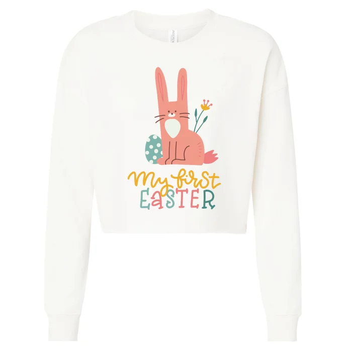 My First Easter Cute Bunny Holiday Cropped Pullover Crew