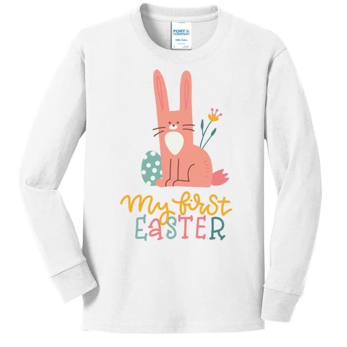 My First Easter Cute Bunny Holiday Kids Long Sleeve Shirt