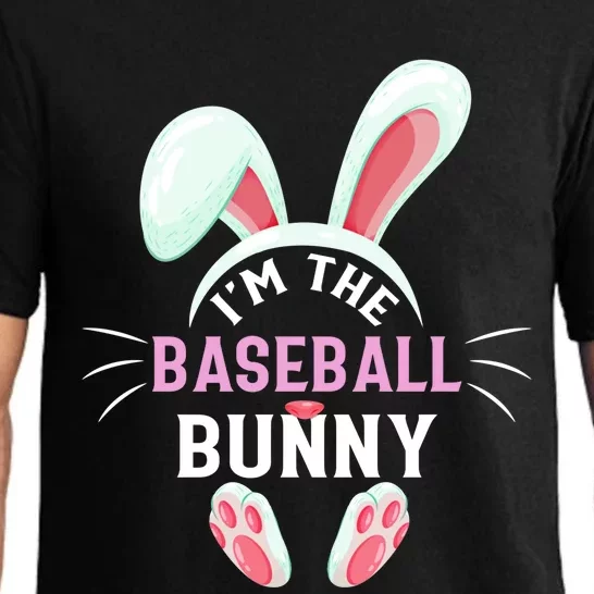 Matching Family Easter Party Graphic I'm The Baseball Bunny Cute Gift Pajama Set