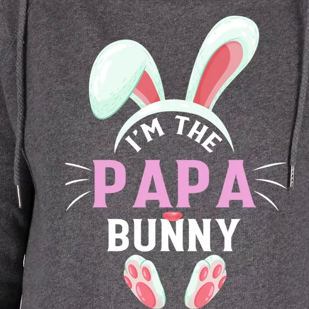 Matching Family Easter Party Graphic I'm The Papa Bunny Gift Womens Funnel Neck Pullover Hood