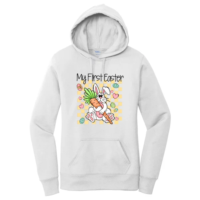 My First Easter Cute Bunny Carrot Easter Day Gift Women's Pullover Hoodie