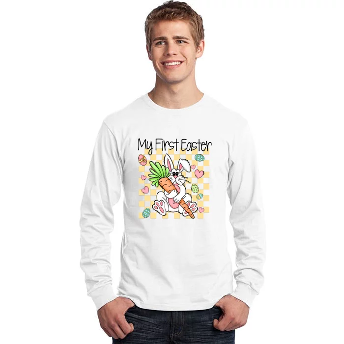 My First Easter Cute Bunny Carrot Easter Day Gift Tall Long Sleeve T-Shirt