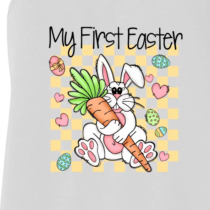 My First Easter Cute Bunny Carrot Easter Day Gift Women's Racerback Tank