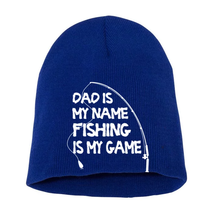 Matching Family Fishing Dad Fisher Gift Short Acrylic Beanie