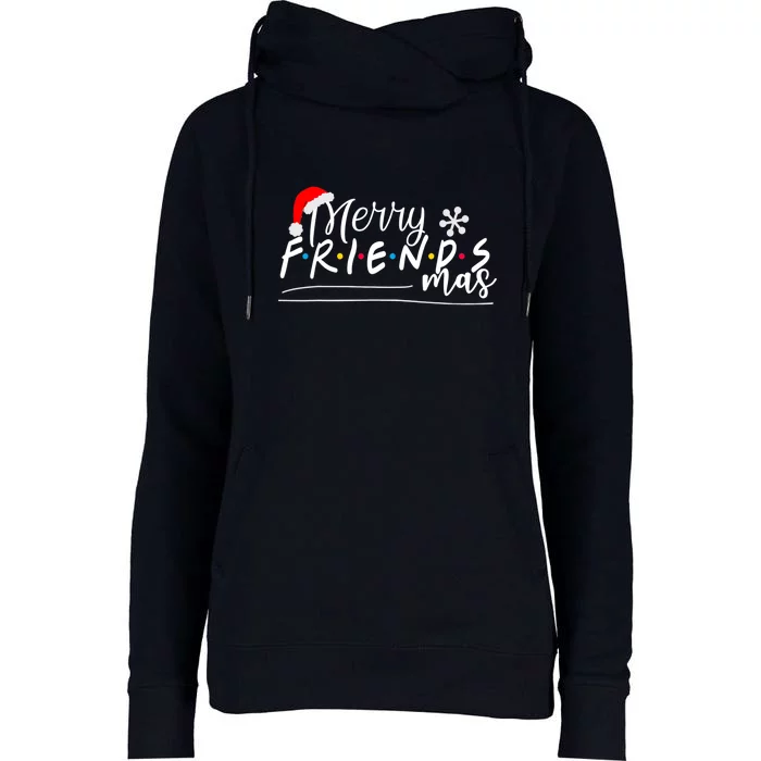 Merry Friendsmas Friends Christmas Matching Group Classic Womens Funnel Neck Pullover Hood