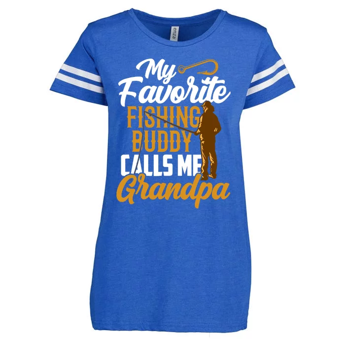 My Favorite Fishing Buddy Calls Me Grandpa Buddies Fisher Enza Ladies Jersey Football T-Shirt