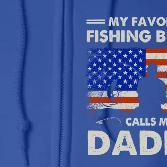 My Favorite Fishing Buddy Calls Me Daddy Fishing Dad Gift Full Zip Hoodie