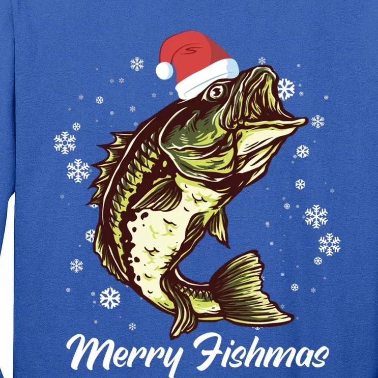 Merry Fishmas Funny Xmas Holidays Christmas Cute Gift Tall Long Sleeve T-Shirt