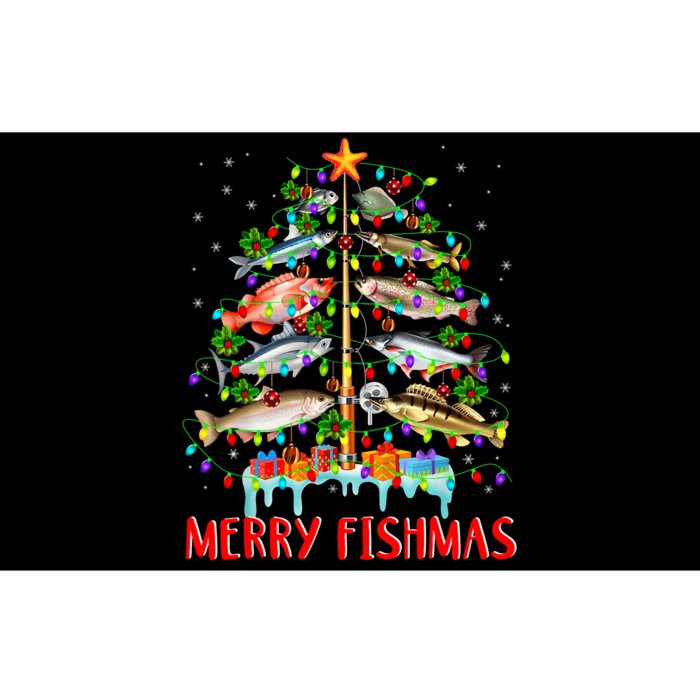 Merry Fishmas Fish Fishing Fisherman Christmas Xmas Bumper Sticker