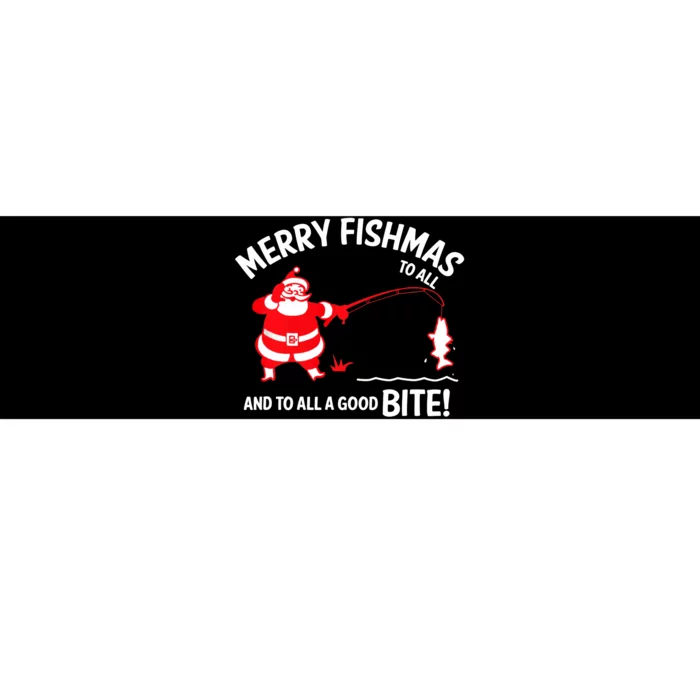 Merry Fishmas Fish Fishing Fisherman Christmas Xmas Bumper Sticker